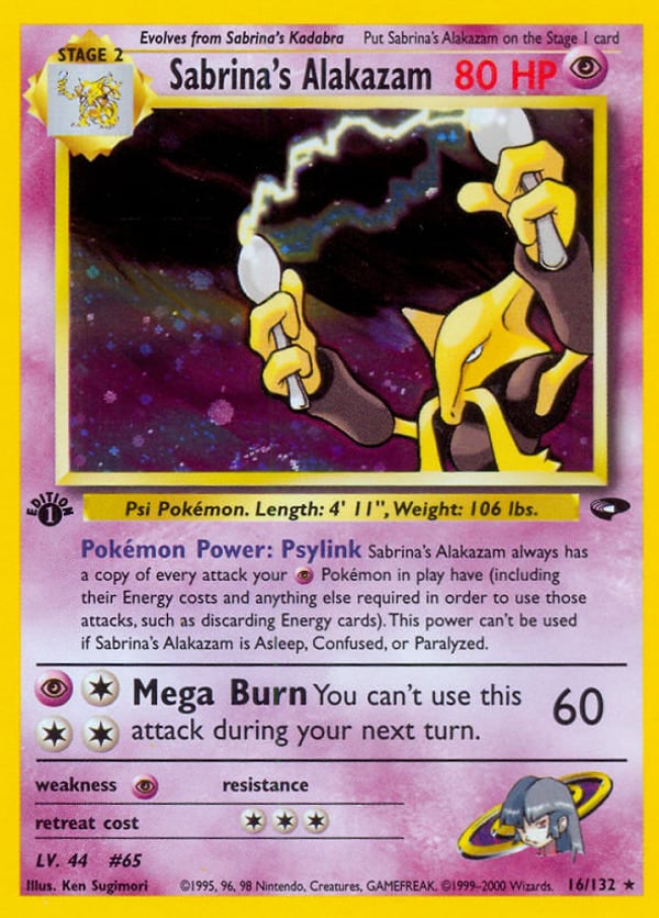 Sabrina's Alakazam – Rare Holo – Gym Challenge