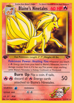 Blaine's Ninetales – Rare – Gym Challenge