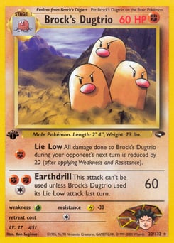 Brock's Dugtrio – Rare – Gym Challenge
