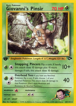 Giovanni's Pinsir – Rare – Gym Challenge