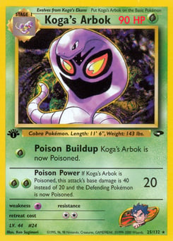 Koga's Arbok – Rare – Gym Challenge