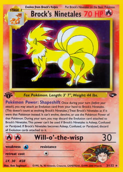 Brock's Ninetales – Rare Holo – Gym Challenge
