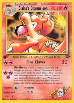 Blaine's Charmeleon – Uncommon – Gym Challenge