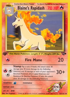 Blaine's Rapidash – Uncommon – Gym Challenge