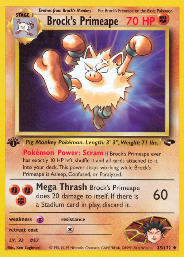 Brock's Primeape – Uncommon – Gym Challenge
