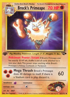 Brock's Primeape – Uncommon – Gym Challenge