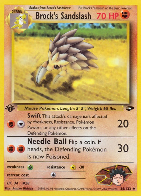 Brock's Sandslash – Uncommon – Gym Challenge