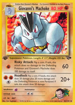 Giovanni's Machoke – Uncommon – Gym Challenge