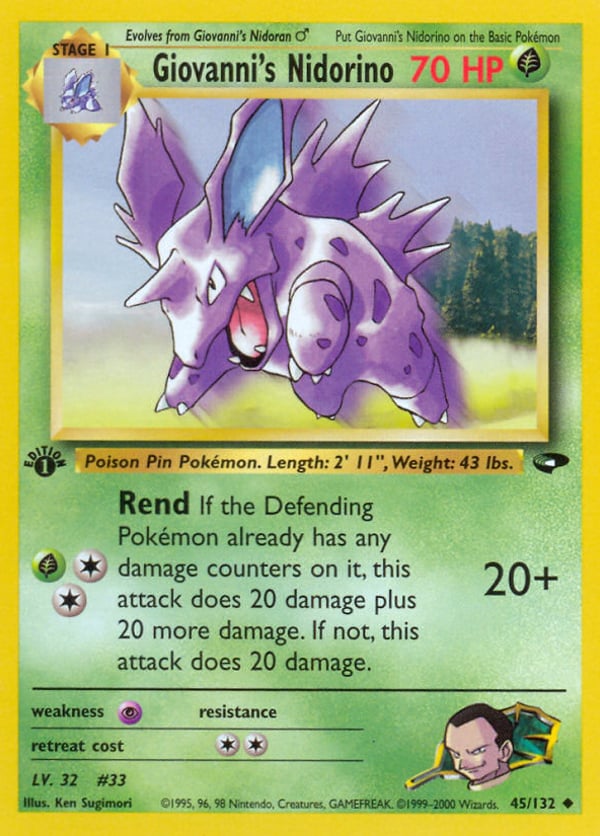 Giovanni's Nidorino – Uncommon – Gym Challenge
