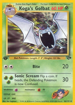 Koga's Golbat – Uncommon – Gym Challenge