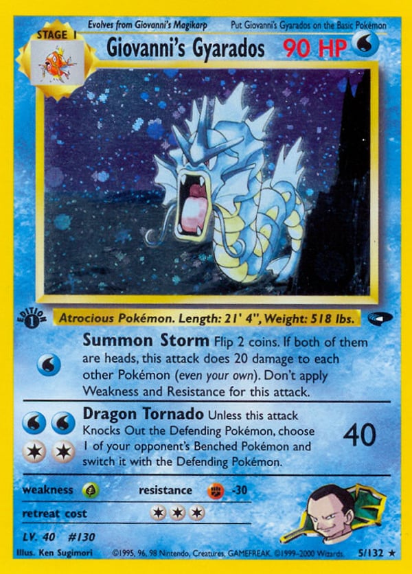 Giovanni's Gyarados – Rare Holo – Gym Challenge