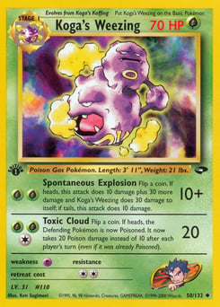 Koga's Weezing – Uncommon – Gym Challenge