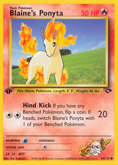 Blaine's Ponyta – Common – Gym Challenge