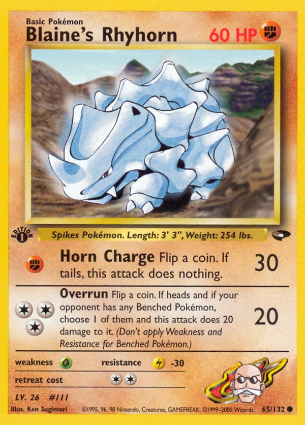Blaine's Rhyhorn – Common – Gym Challenge