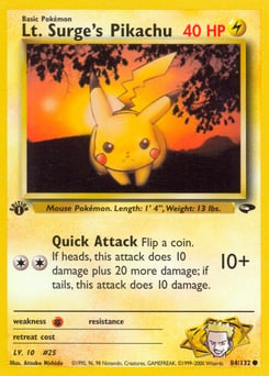 Lt. Surge's Pikachu – Common