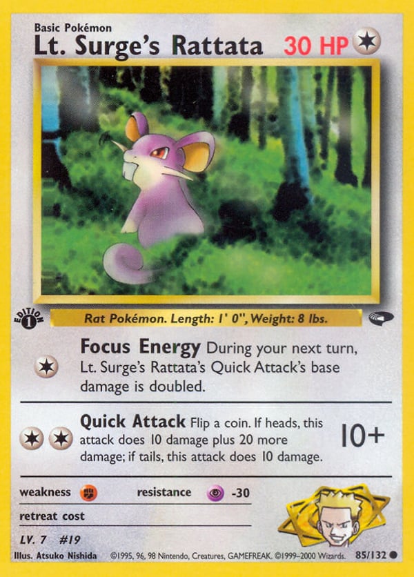 Lt. Surge's Rattata – Common – Gym Challenge