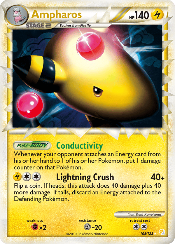 Ampharos – Rare Prime – HeartGold & SoulSilver