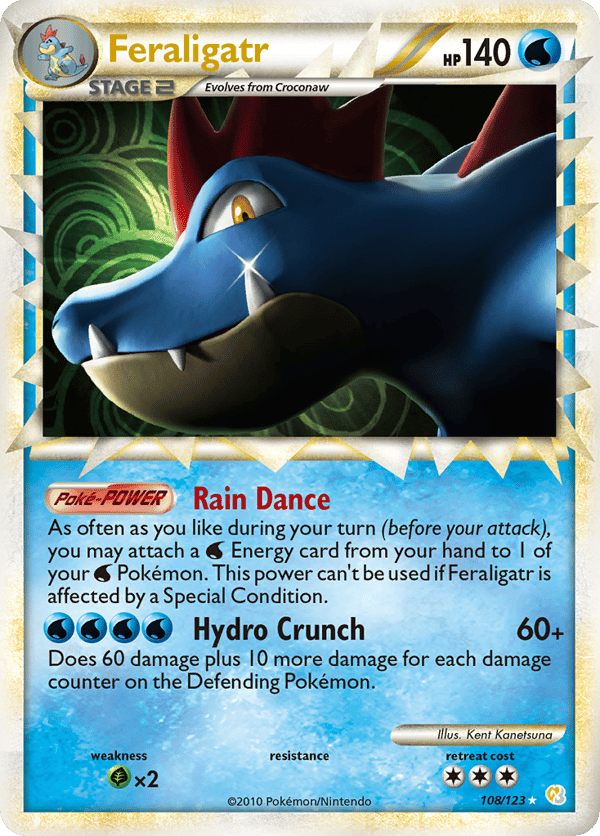 Feraligatr – Rare Prime – HeartGold & SoulSilver