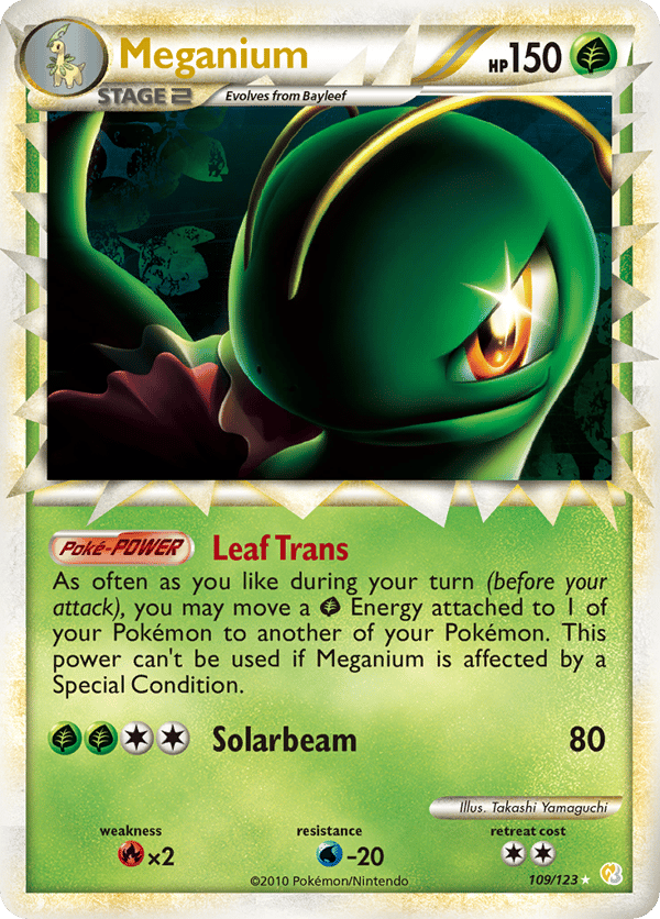 Meganium – Rare Prime – HeartGold & SoulSilver
