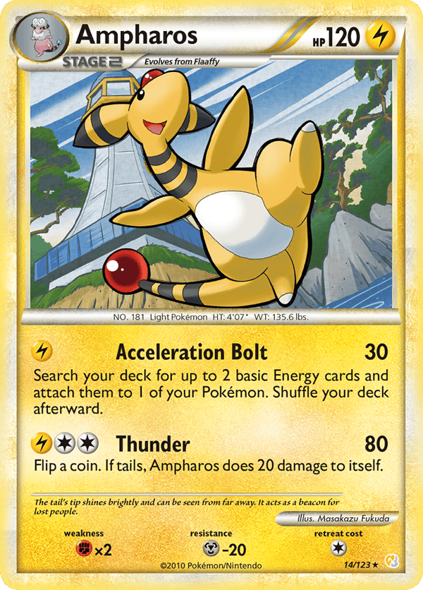 Ampharos – Rare – HeartGold & SoulSilver