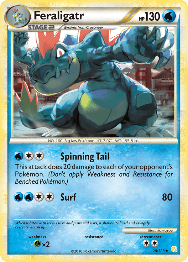 Feraligatr – Rare – HeartGold & SoulSilver