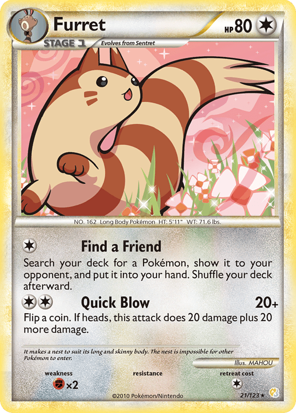Furret – Rare – HeartGold & SoulSilver