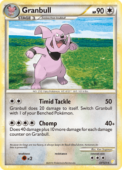 Granbull – Rare – HeartGold & SoulSilver