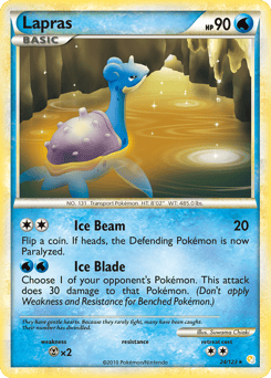 Lapras – Rare – HeartGold & SoulSilver