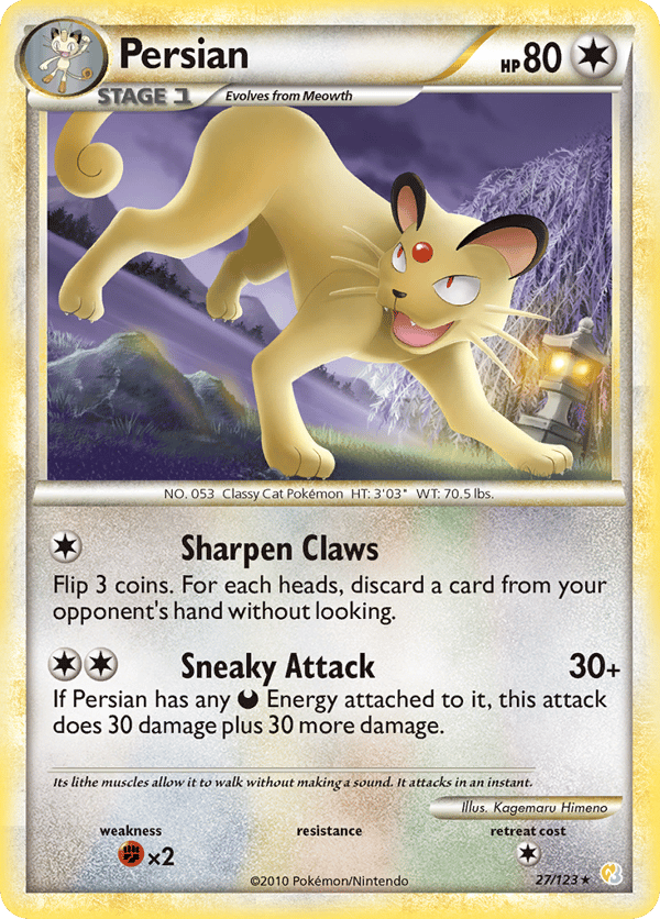 Persian – Rare – HeartGold & SoulSilver
