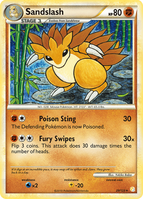 Sandslash – Rare – HeartGold & SoulSilver
