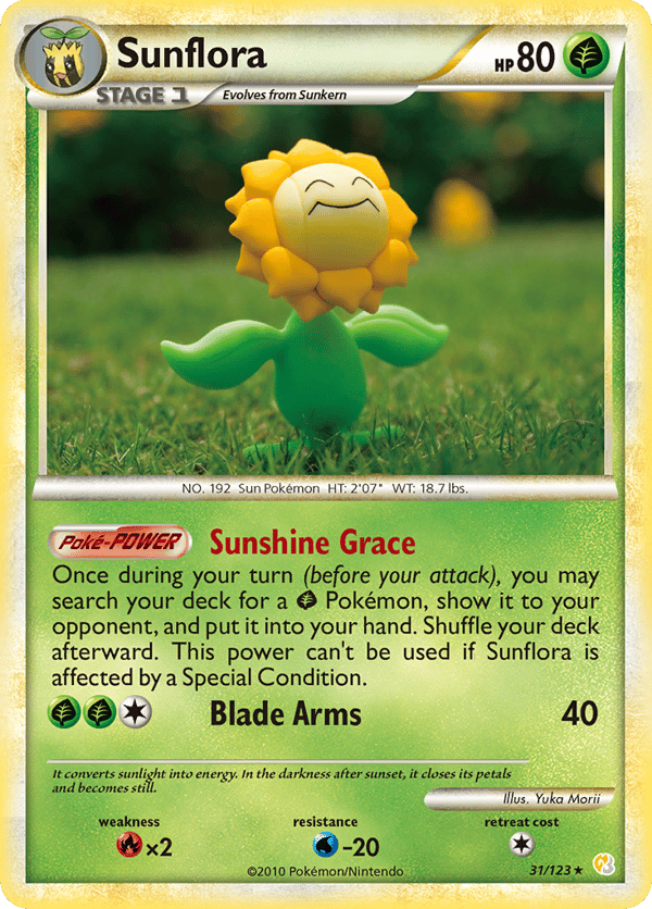 Sunflora – Rare – HeartGold & SoulSilver