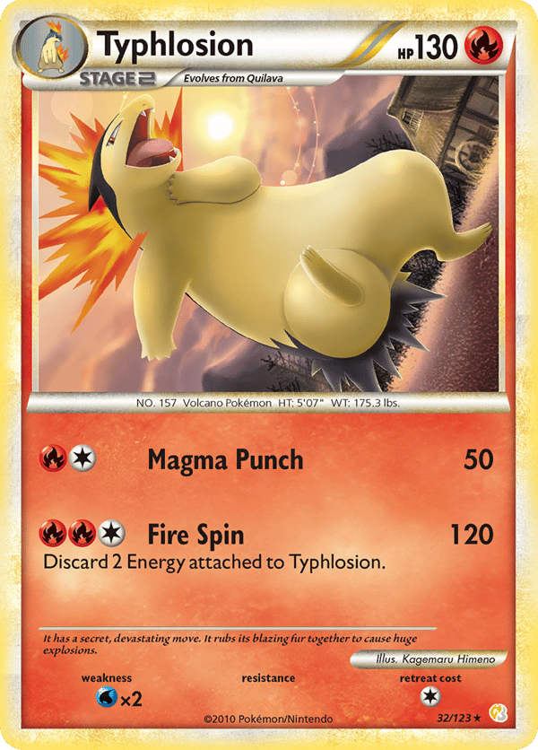Typhlosion – Rare – HeartGold & SoulSilver