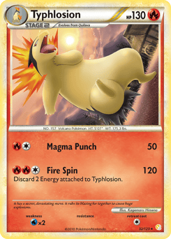 Typhlosion – Rare – HeartGold & SoulSilver