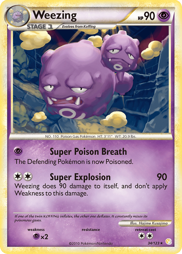 Weezing – Rare – HeartGold & SoulSilver