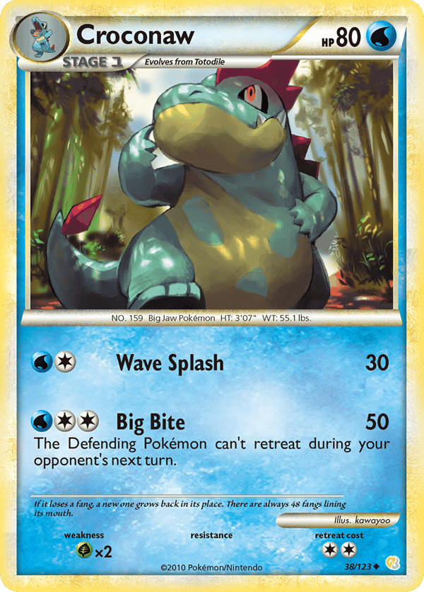 Croconaw – Uncommon – HeartGold & SoulSilver