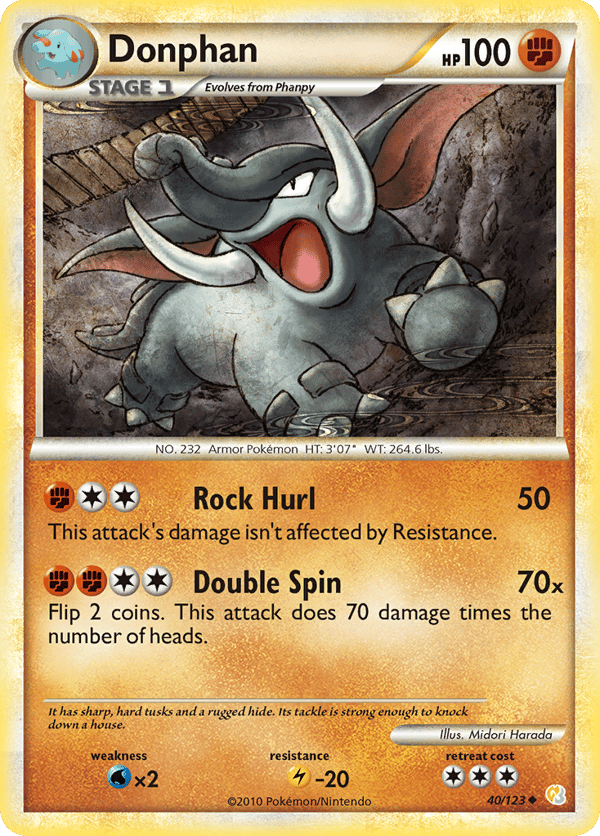 Donphan – Uncommon – HeartGold & SoulSilver