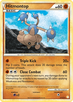 Hitmontop – Rare Holo – HeartGold & SoulSilver