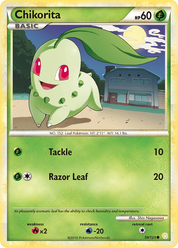 Chikorita – Common – HeartGold & SoulSilver