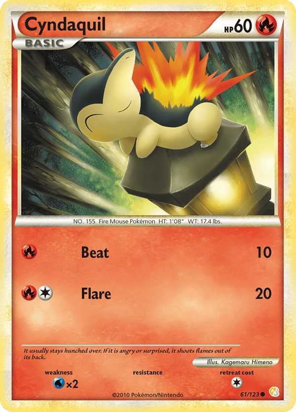 Cyndaquil – Common – HeartGold & SoulSilver