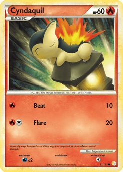 Cyndaquil – Common – HeartGold & SoulSilver