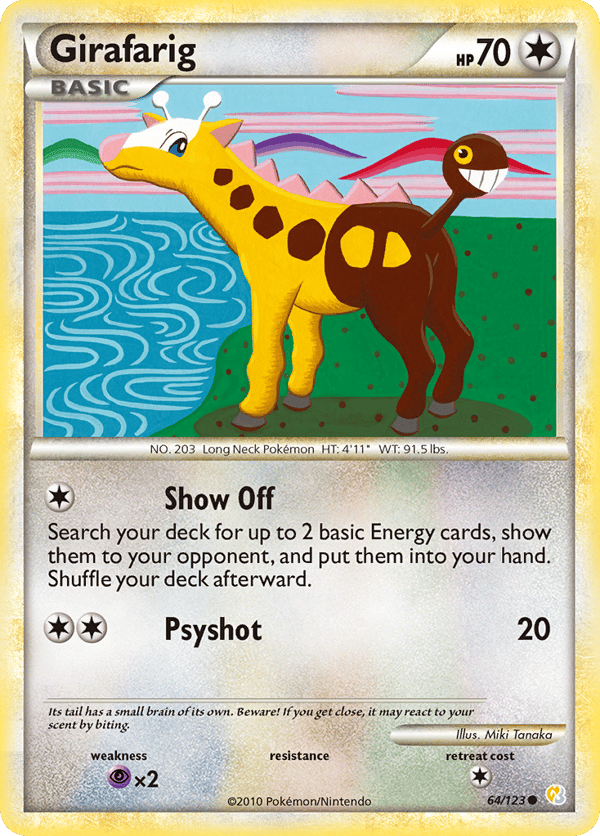 Girafarig – Common – HeartGold & SoulSilver