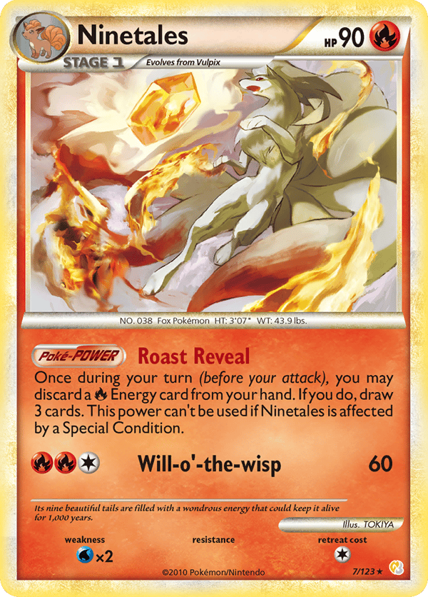 Ninetales – Rare Holo – HeartGold & SoulSilver
