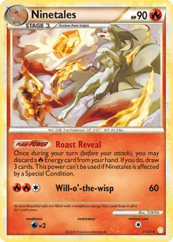 Ninetales – Rare Holo – HeartGold & SoulSilver