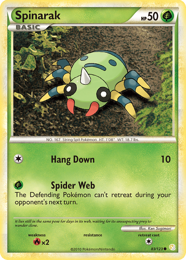 Spinarak – Common – HeartGold & SoulSilver
