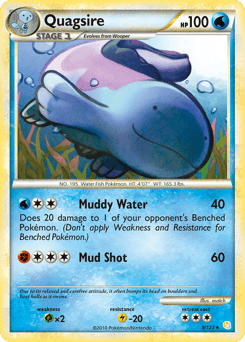 Quagsire – Rare Holo – HeartGold & SoulSilver
