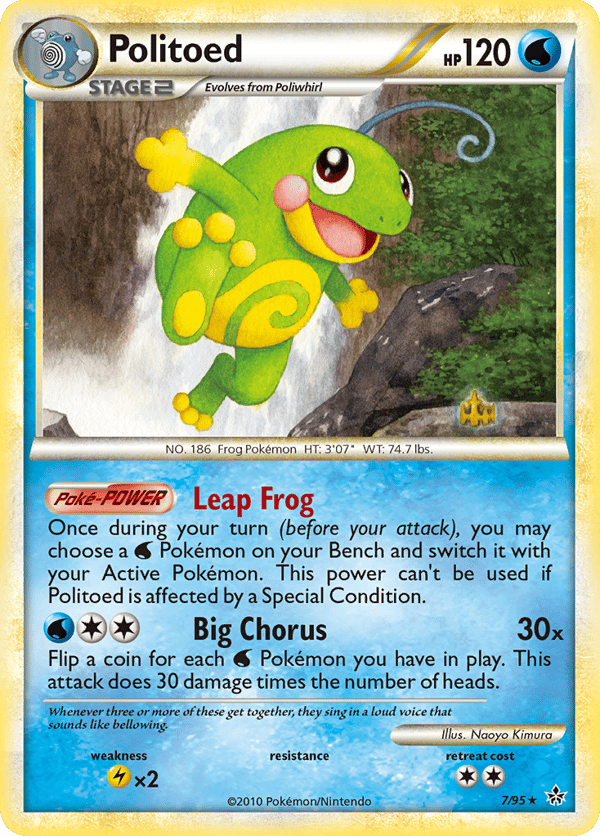 Politoed – Rare Holo – HS—Unleashed