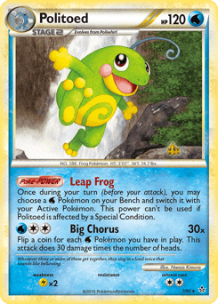 Politoed – Rare Holo – HS—Unleashed