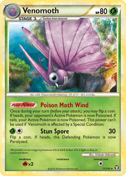 Venomoth – Rare Holo – HS—Triumphant