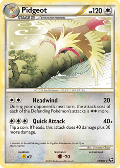 Pidgeot – Rare – HS—Triumphant