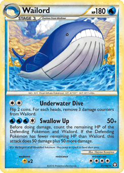 Wailord – Rare – HS—Triumphant